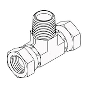 TOMPKINS Hydraulic Fitting-Steel02MP-02FPX-02FPX TEE 1601-02-02-02